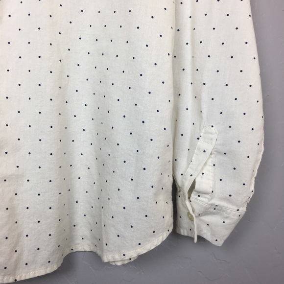 💋SOLD💋Old Navy Polkadot Button Down Long Sleeve - Picture 3 of 8